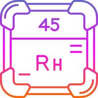 Rhodium Line Gradient Icon vector