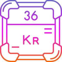 Krypton Line Gradient Icon vector