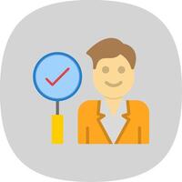 Recruitment Flat Curve Icon vector