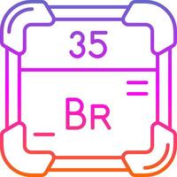 Bromine Line Gradient Icon vector