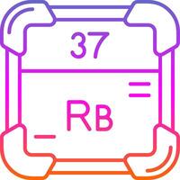 Rubidium Line Gradient Icon vector