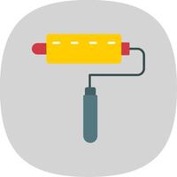 Lint Roller Flat Curve Icon vector