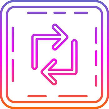 icono de gradiente de línea de bucle vector