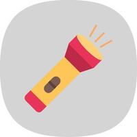 Torch Flat Curve Icon vector