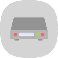 Dvd Player Flat Curve Icon vector