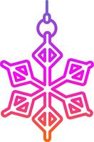 Snowflake Line Gradient Icon vector
