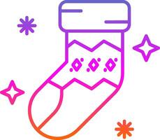 Sock Line Gradient Icon vector