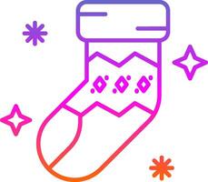 Sock Line Gradient Icon vector