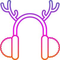 Earmuffs Line Gradient Icon vector