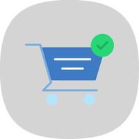 Checkout Flat Curve Icon vector