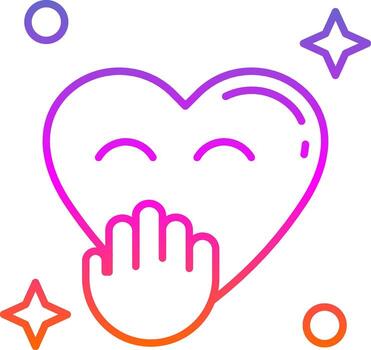 Blush Line Gradient Icon vector