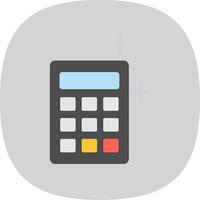 Calculator Flat Curve Icon vector