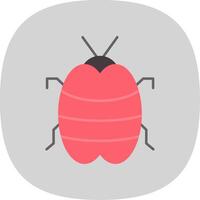 Bug Flat Curve Icon vector