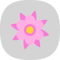 Dahlia Flat Curve Icon vector
