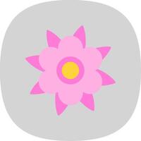 Dahlia Flat Curve Icon vector