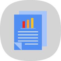 Report Flat Curve Icon vector