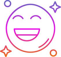 Smile Line Gradient Icon vector