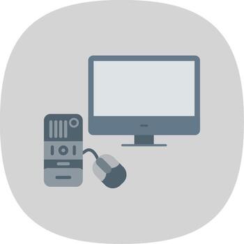 Computing Flat Curve Icon vector