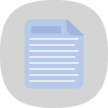 Document Flat Curve Icon vector