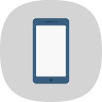 Mobile Phone Flat Curve Icon vector