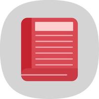 Book Flat Curve Icon vector