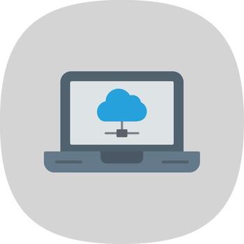 Computing Flat Curve Icon vector