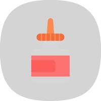 Glue Flat Curve Icon vector