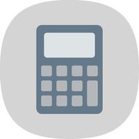 Calculator Flat Curve Icon vector