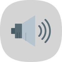 Speaker Flat Curve Icon vector