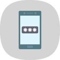 Password Flat Curve Icon vector