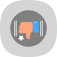 Dislike Flat Curve Icon vector