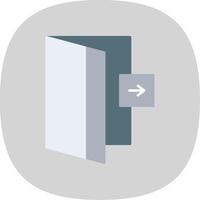 Logout Flat Curve Icon vector