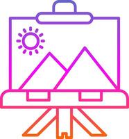 Canvas Line Gradient Icon vector
