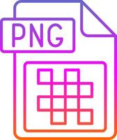 Png file format Line Gradient Icon vector