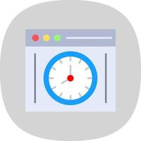 Time Maintenance Flat Curve Icon vector