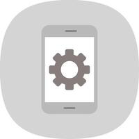 Phone Flat Curve Icon vector