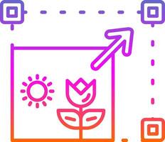 Resizing Line Gradient Icon vector