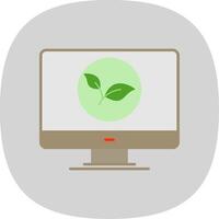 Leaves Flat Curve Icon vector