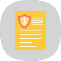 Insurance Flat Curve Icon vector