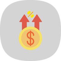 Profit Flat Curve Icon vector