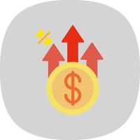Profit Flat Curve Icon vector