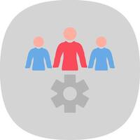 Business People Flat Curve Icon vector