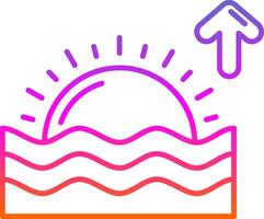 Sunrise Line Gradient Icon vector