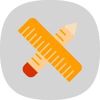 Pencil Flat Curve Icon vector