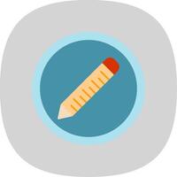 Pencil Flat Curve Icon vector