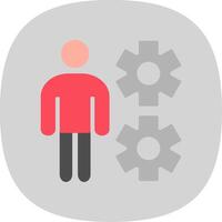 Business People Flat Curve Icon vector