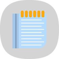 Notes Flat Curve Icon vector