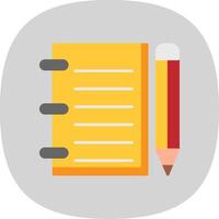 Notebook Flat Curve Icon vector