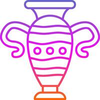 Vase Line Gradient Icon vector