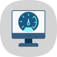 Speed Test Flat Curve Icon vector